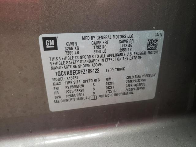 Photo 10 from auction – 2015 CHEVROLET SILVERADO with VIN 1GCVKSEC9FZ189122