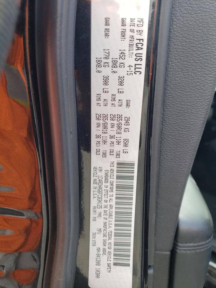 Photo 10 from auction – 2015 DODGE DURANGO SX with VIN 1C4RDHAG6FC834125