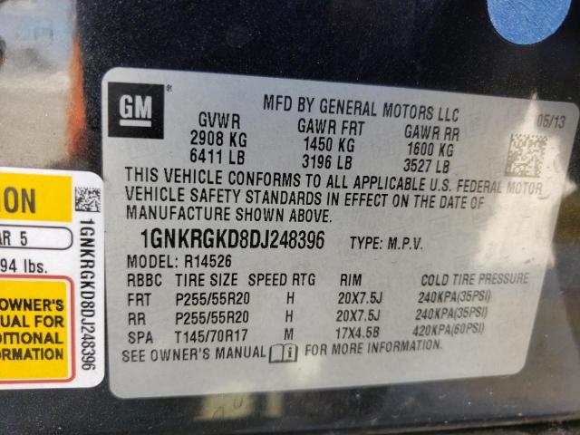 Photo 10 from auction – 2013 CHEVROLET TRAVERSE L with VIN 1GNKRGKD8DJ248396