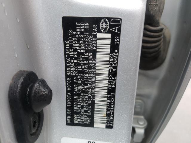Photo 10 from auction – 2019 TOYOTA COROLLA L with VIN 2T1BURHE9KC203785