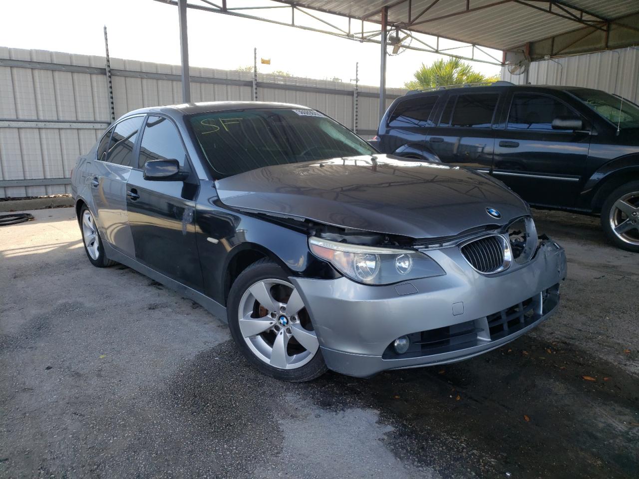 BMW 525 I 2007 with VIN WBANE53547CW63900 - Photo from auction