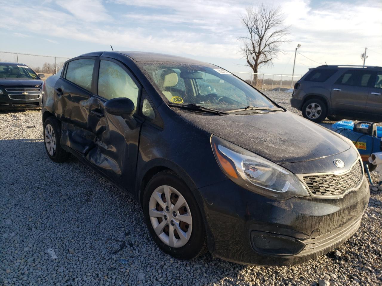 KIA RIO LX 2013 with VIN KNADM4A35D6157884 - Photo from auction
