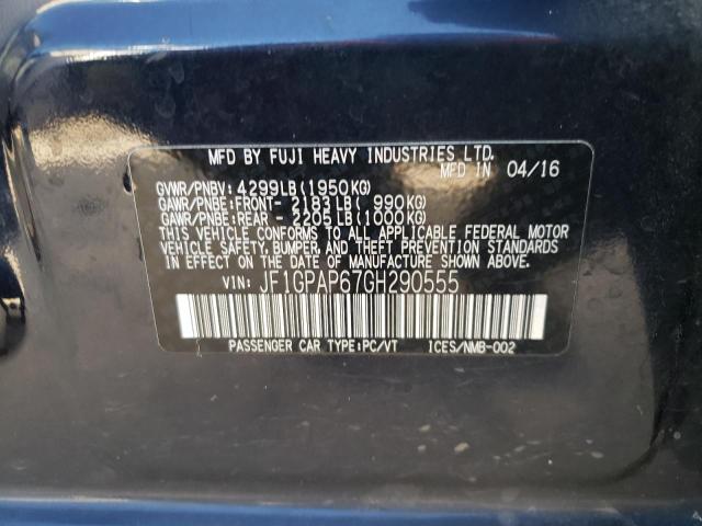 Photo 10 from auction – 2016 SUBARU IMPREZA SP with VIN JF1GPAP67GH290555