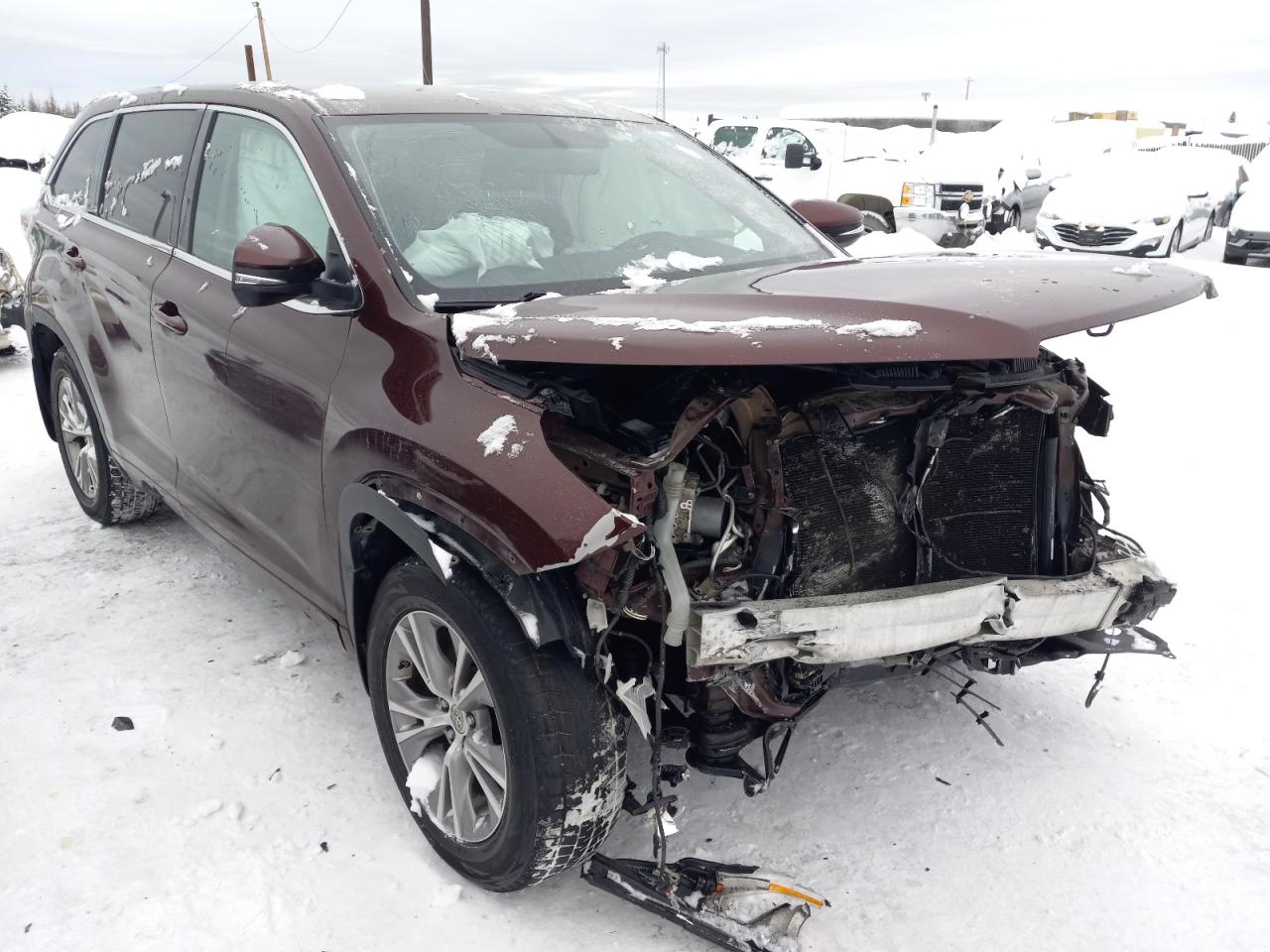 TOYOTA HIGHLANDER 2014 with VIN 5TDBKRFH6ES041838 - Photo from auction
