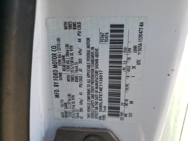 Photo 10 from auction – 2014 FORD TRANSIT CO with VIN NM0LS7E74E1135017
