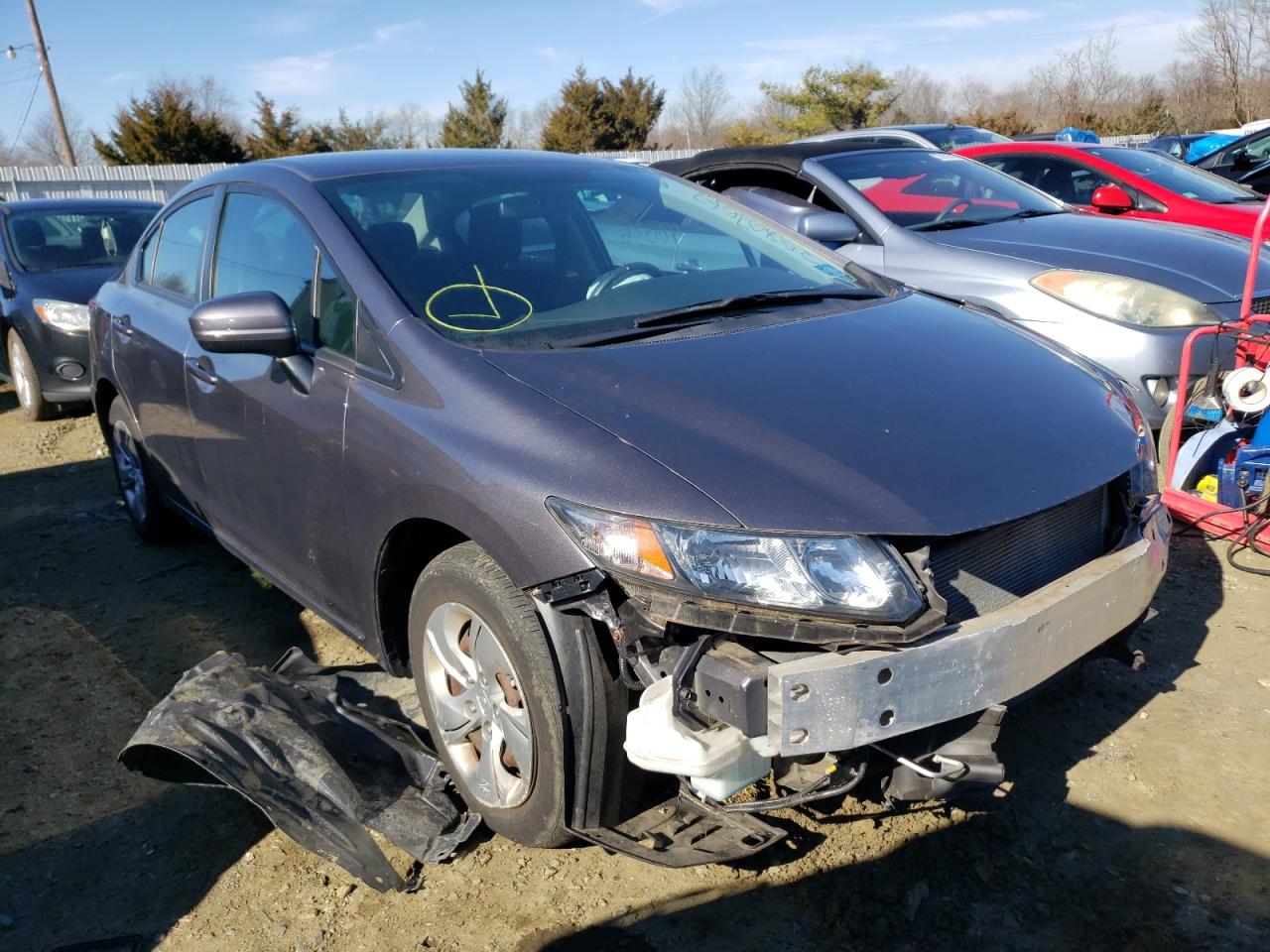HONDA CIVIC LX 2015 with VIN 19XFB2F55FE233973 - Photo from auction