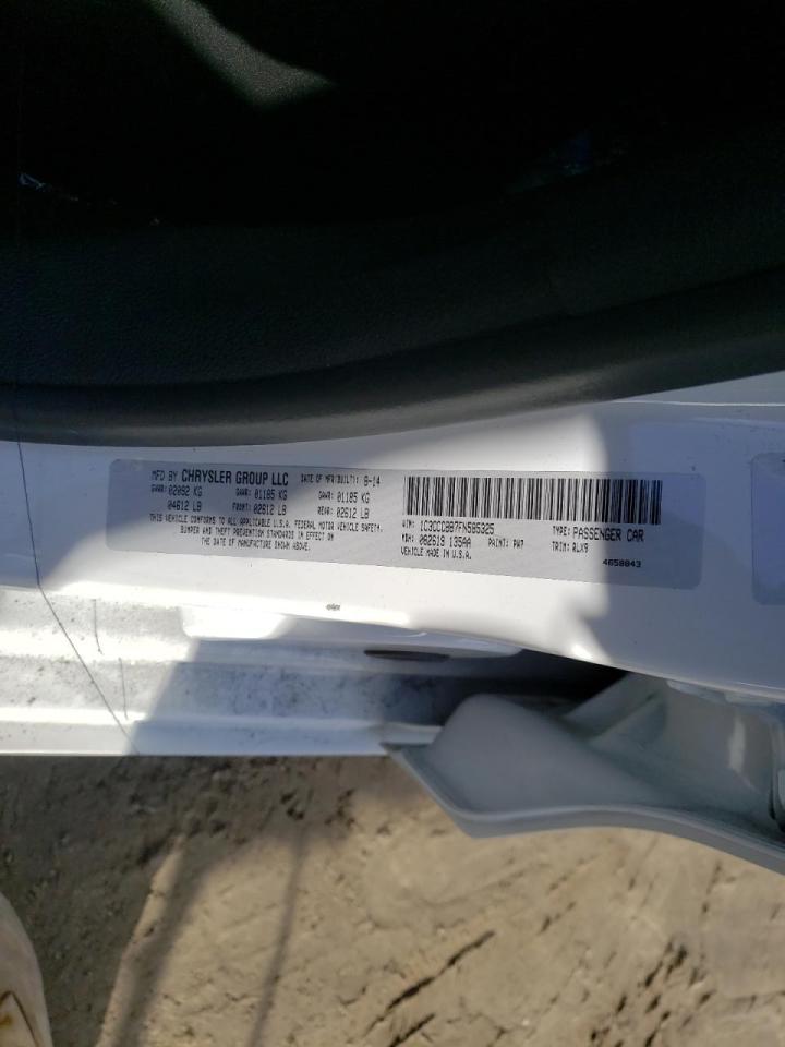 Photo 10 from auction – 2015 CHRYSLER 200 S with VIN 1C3CCCBB7FN585325