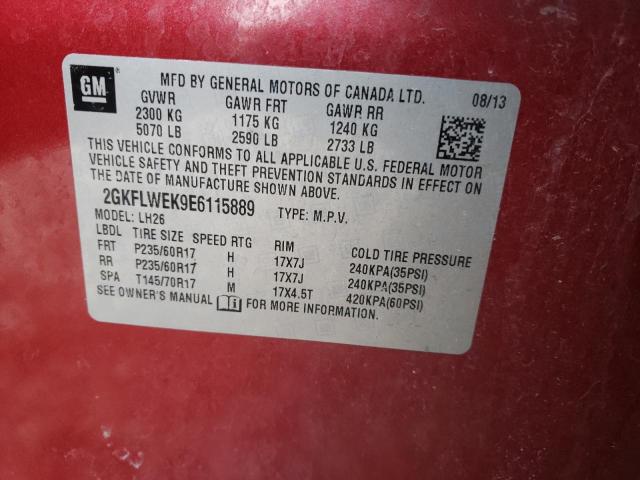 Photo 10 from auction – 2014 GMC TERRAIN SL with VIN 2GKFLWEK9E6115889