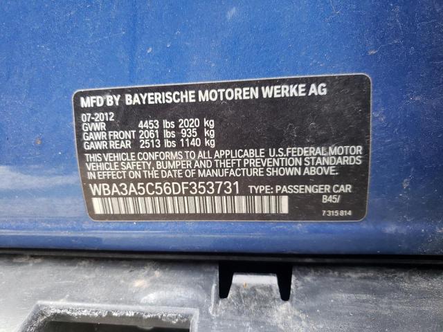 Photo 10 from auction – 2013 BMW 328 I with VIN WBA3A5C56DF353731
