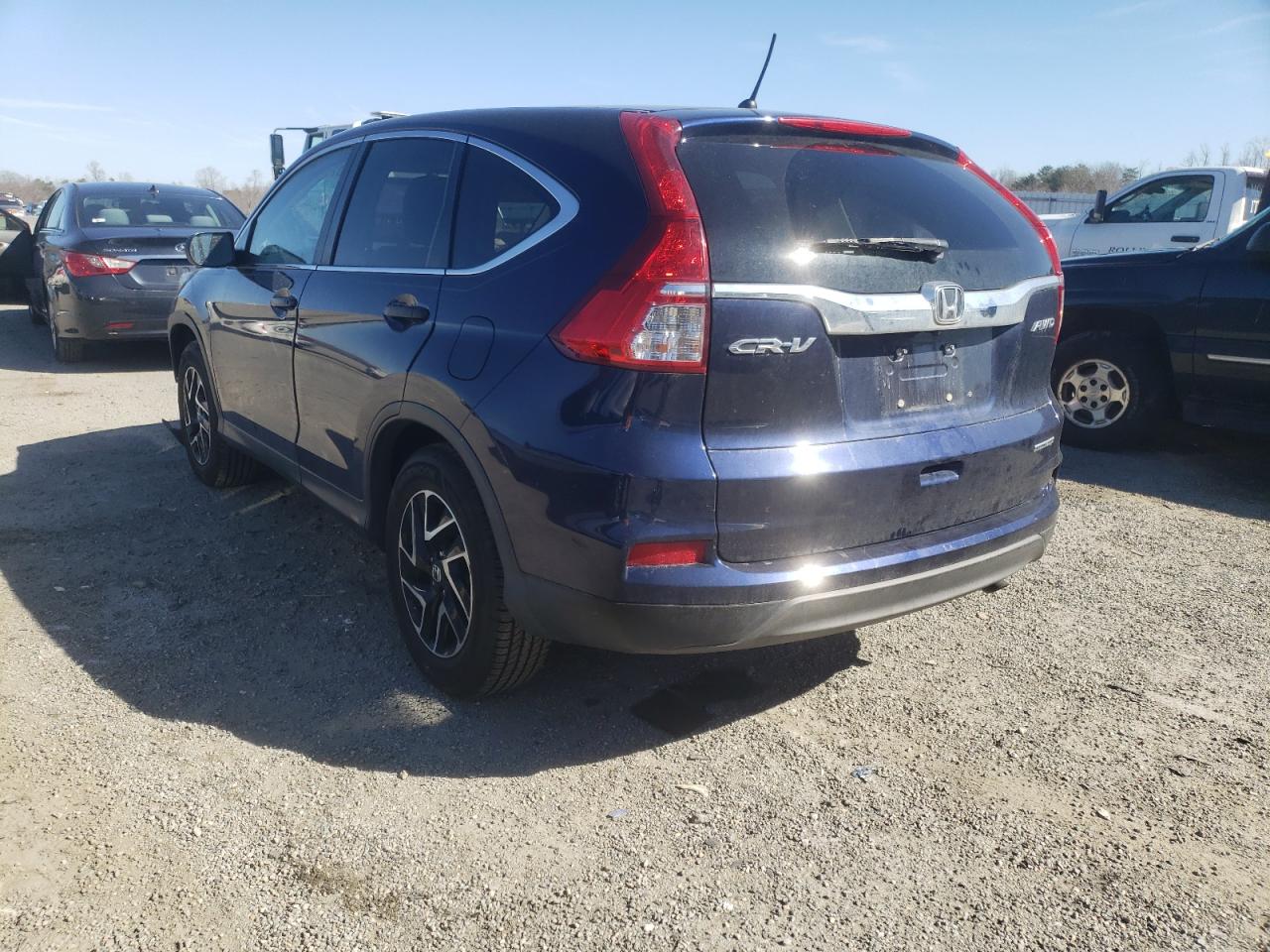 Photo 3 from auction – 2016 HONDA CR-V SE with VIN 2HKRM4H44GH707111