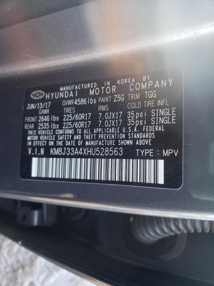 Photo 10 from auction – 2017 HYUNDAI TUCSON LIM with VIN KM8J33A4XHU528563