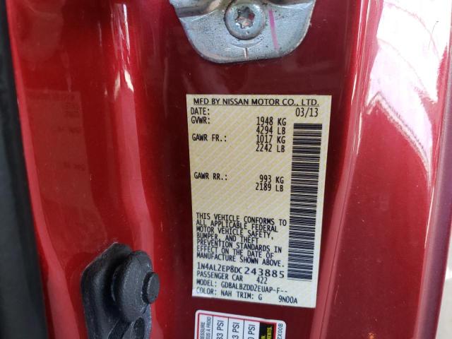 Photo 10 from auction – 2013 NISSAN ALTIMA S with VIN 1N4AL2EP8DC243885