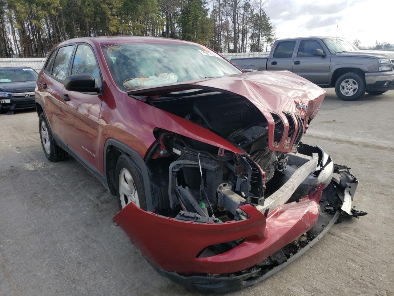 JEEP CHEROKEE S 2014 with VIN 1C4PJLAB2EW127141 - Photo from auction