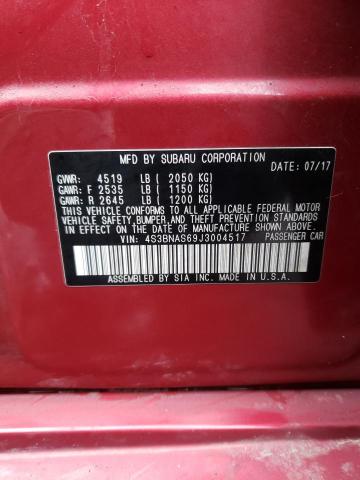 Photo 10 from auction – 2018 SUBARU LEGACY SPO with VIN 4S3BNAS69J3004517