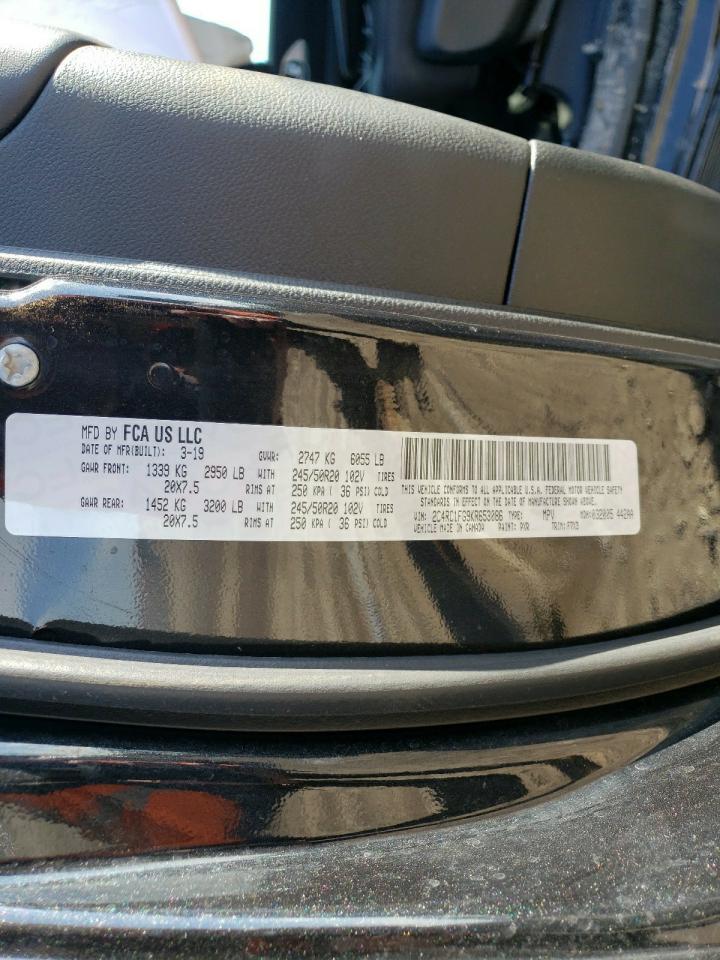 Photo 10 from auction – 2019 CHRYSLER PACIFICA T with VIN 2C4RC1FG9KR653086