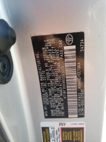 Photo 10 from auction – 2011 TOYOTA CAMRY BASE with VIN 4T1BF3EK9BU593075