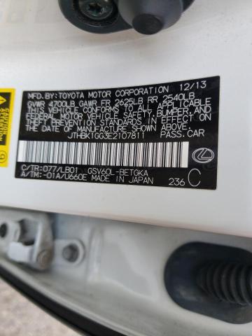 Photo 10 from auction – 2014 LEXUS ES 350 with VIN JTHBK1GG3E2107811