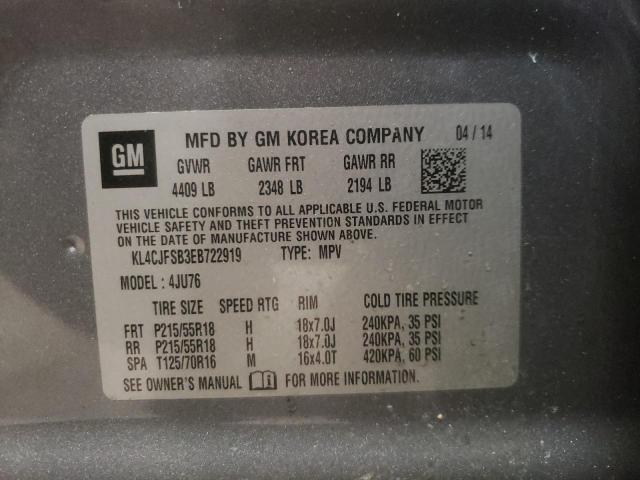 Photo 10 from auction – 2014 BUICK ENCORE CON with VIN KL4CJFSB3EB722919