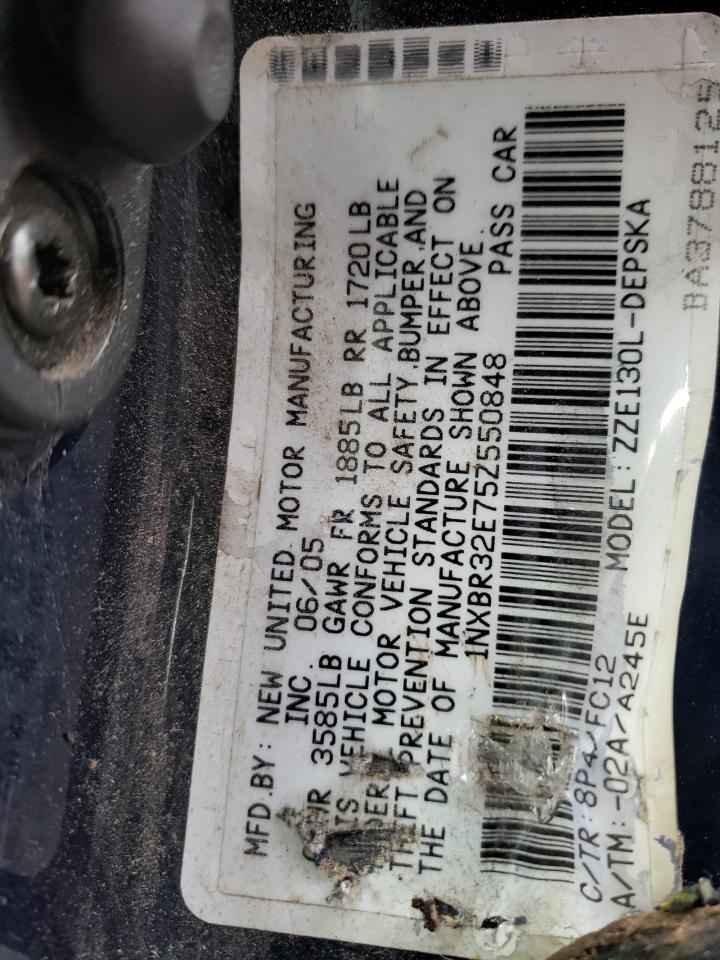 Photo 10 from auction – 2005 TOYOTA COROLLA CE with VIN 1NXBR32E75Z550848