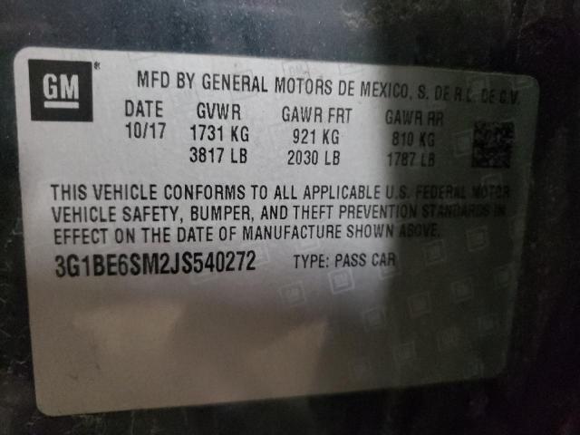 Photo 10 from auction – 2018 CHEVROLET CRUZE LT with VIN 3G1BE6SM2JS540272