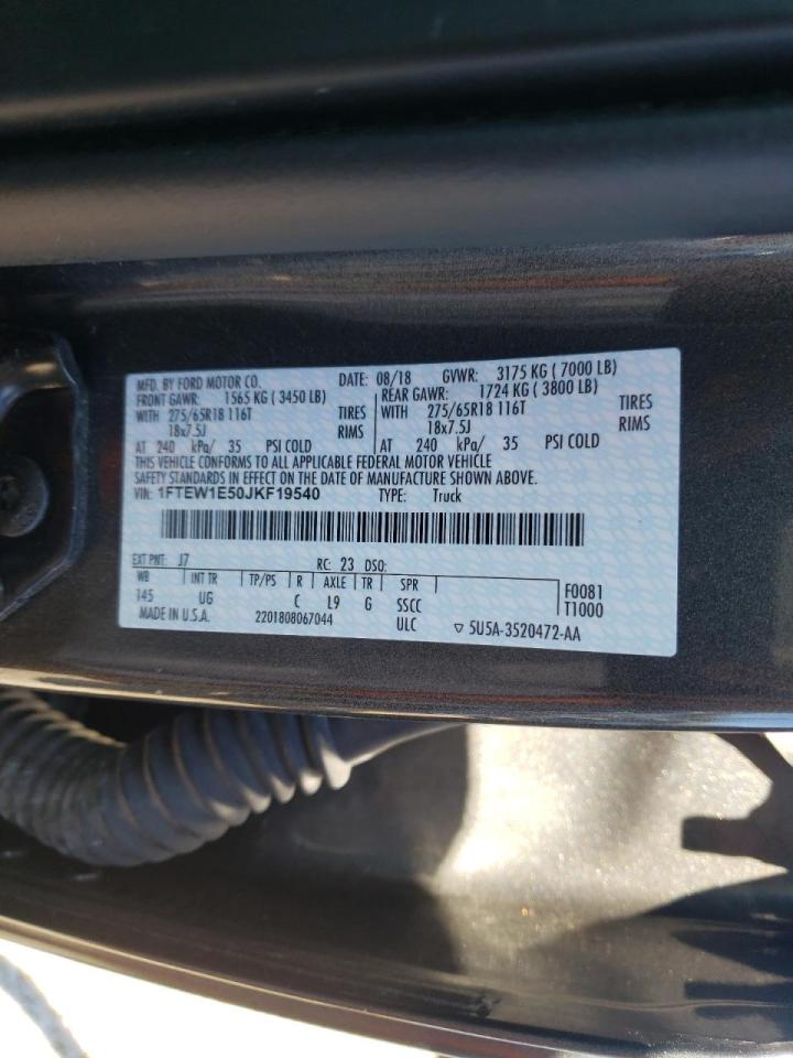 Photo 10 from auction – 2018 FORD F150 SUPER with VIN 1FTEW1E50JKF19540