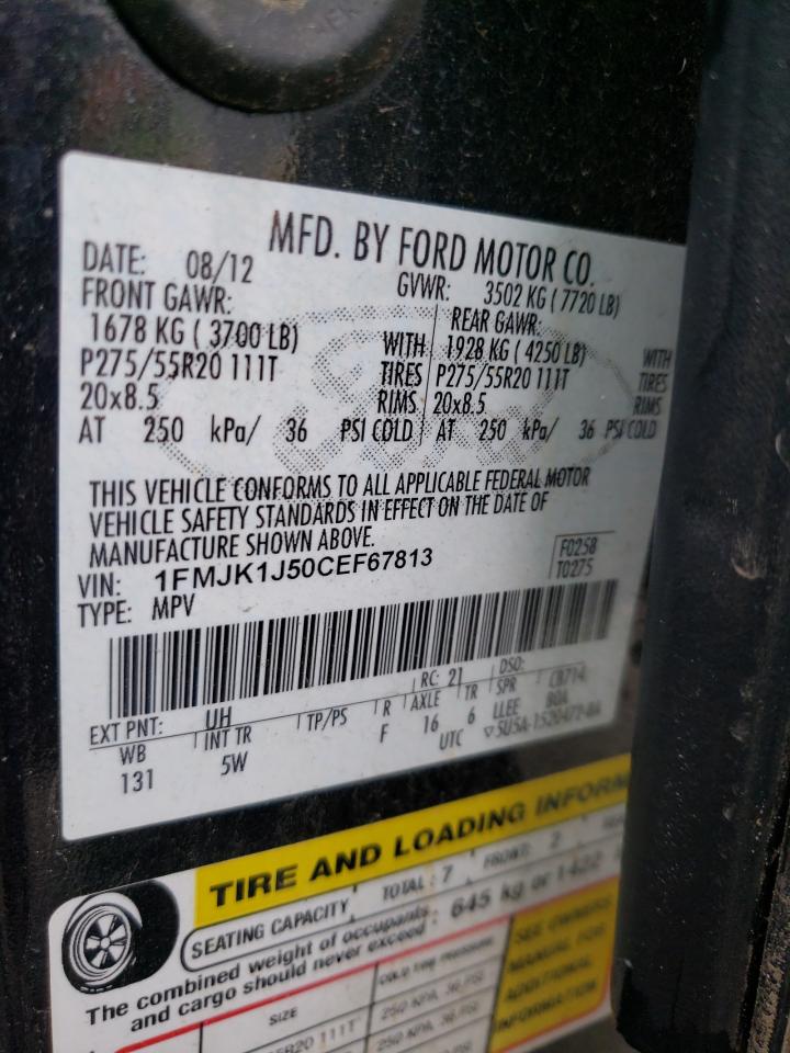 Photo 10 from auction – 2012 FORD EXPEDITION with VIN 1FMJK1J50CEF67813