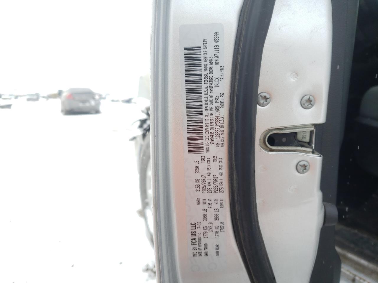 Photo 10 from auction – 2016 RAM 1500 SLT with VIN 1C6RR7LM5GS411405