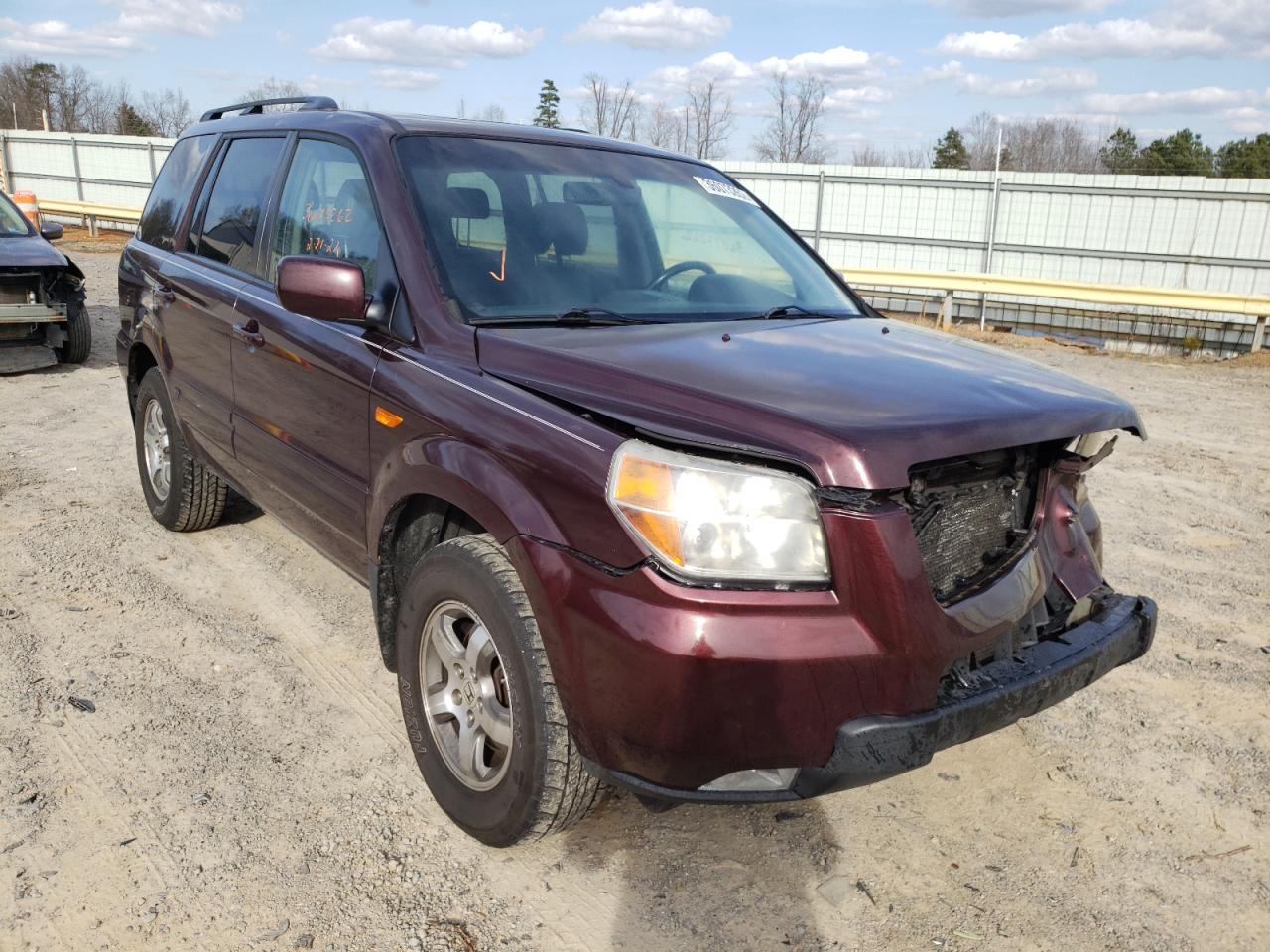 HONDA PILOT EXL 2008 with VIN 5FNYF18658B003974 - Photo from auction