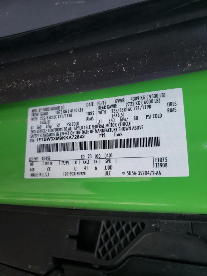 Photo 10 from auction – 2019 FORD TRANSIT T- with VIN 1FTBW3XM9KKA72842