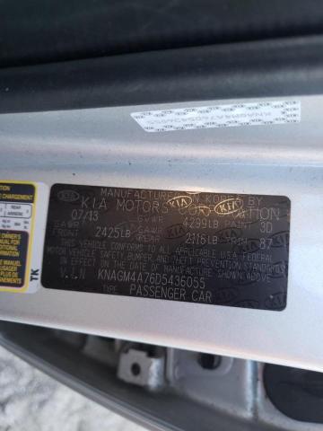 Photo 10 from auction – 2013 KIA OPTIMA LX with VIN KNAGM4A76D5436055