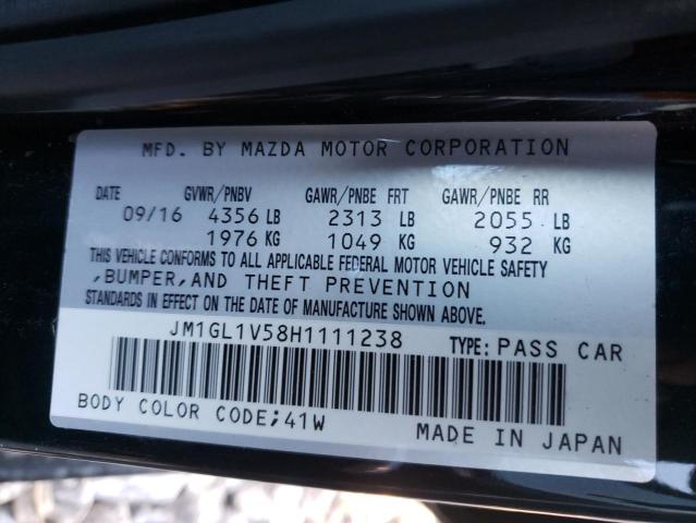 Photo 10 from auction – 2017 MAZDA 6 TOURING with VIN JM1GL1V58H1111238