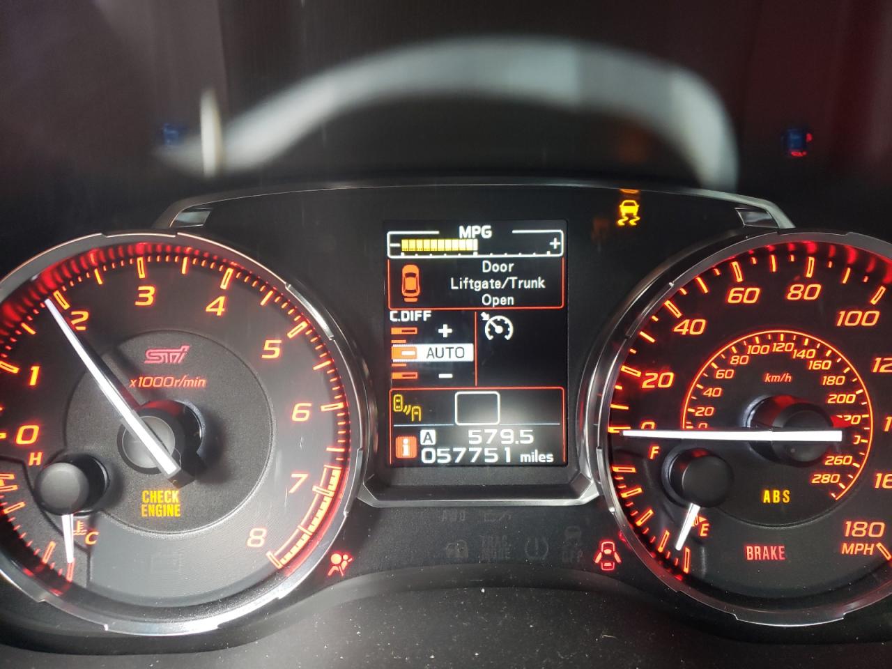 Photo 8 from auction – 2016 SUBARU WRX STI LI with VIN JF1VA2Y60G9824924