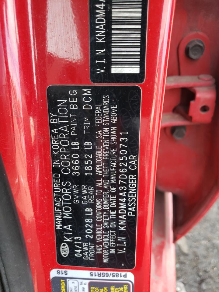 Photo 10 from auction – 2013 KIA RIO LX with VIN KNADM4A37D6250731