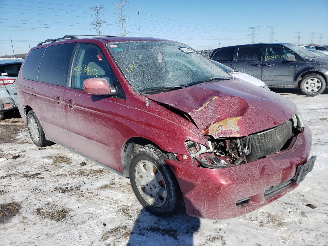 HONDA ODYSSEY EX 2002 with VIN 2HKRL18612H545353 - Photo from auction