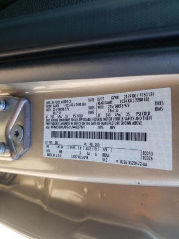 Photo 10 from auction – 2018 FORD ESCAPE TIT with VIN 1FMCU0J99JUA62761