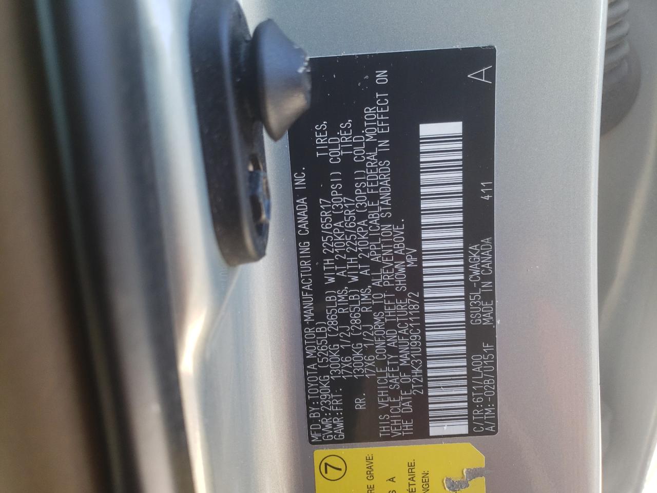 Photo 10 from auction – 2009 LEXUS RX 350 with VIN 2T2HK31U99C111872