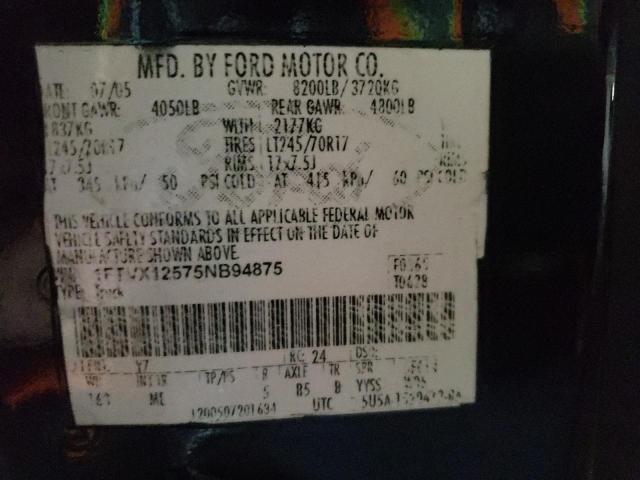 Photo 10 from auction – 2006 FORD F150 with VIN 1FTRX12576FA32645