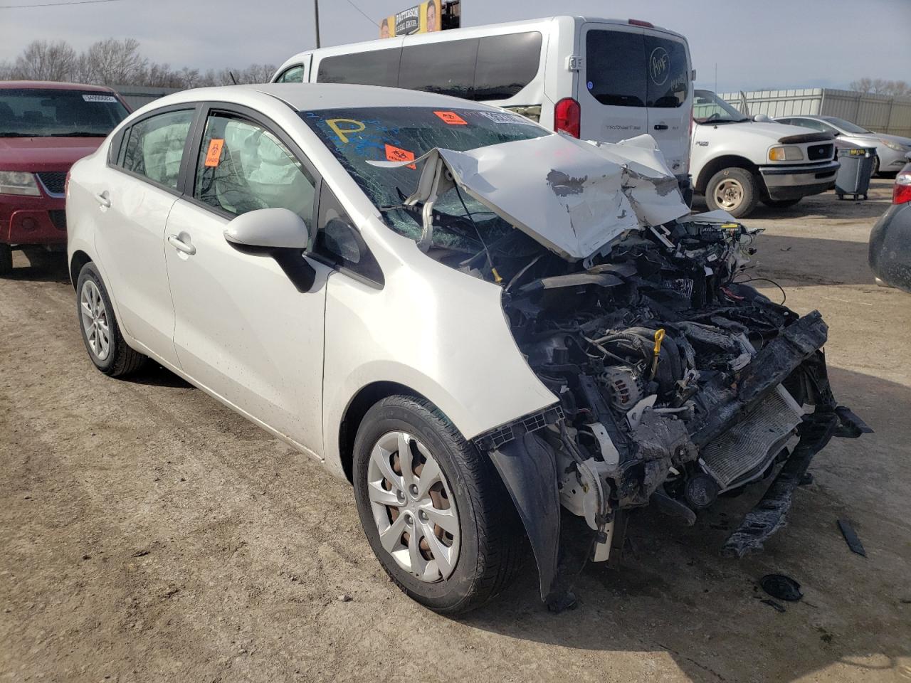 KIA RIO LX 2013 with VIN KNADM4A31D6275785 - Photo from auction