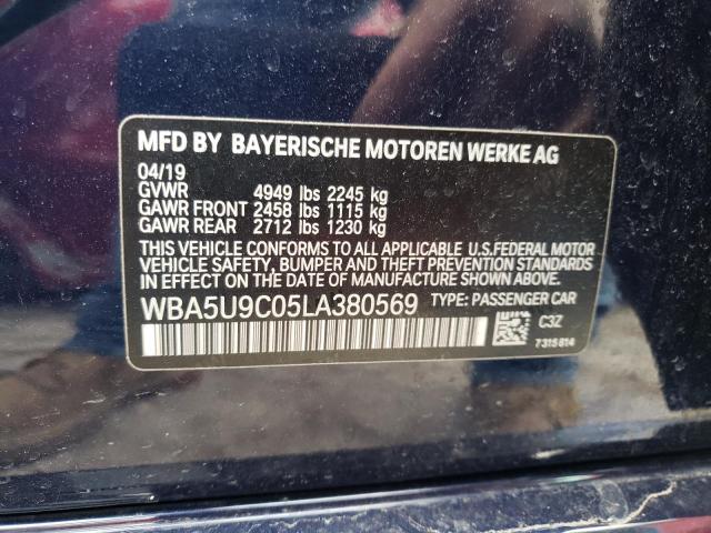 Photo 10 from auction – 2020 BMW M340XI with VIN WBA5U9C05LA380569