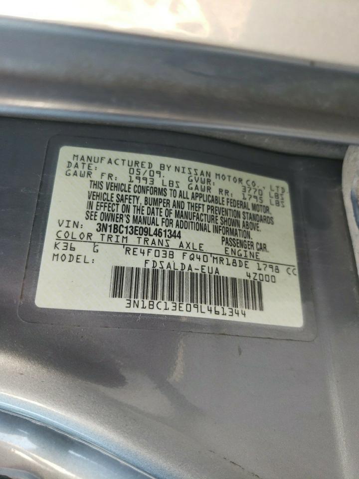 Photo 10 from auction – 2009 NISSAN VERSA S with VIN 3N1BC13E09L461344