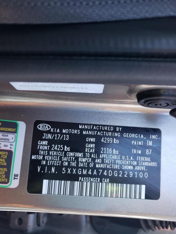 Photo 10 from auction – 2013 KIA OPTIMA LX with VIN 5XXGM4A74DG229100