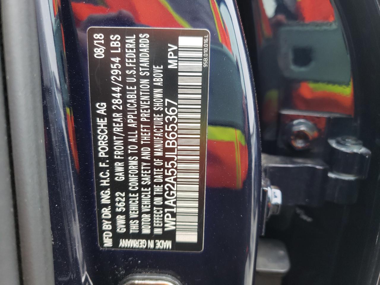 Photo 10 from auction – 2018 PORSCHE MACAN GTS with VIN WP1AG2A55JLB65367