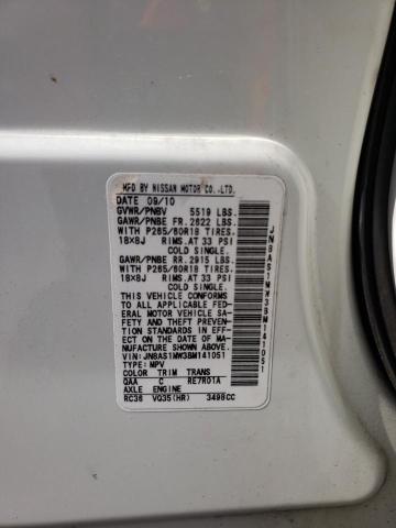Photo 10 from auction – 2011 INFINITI FX35 with VIN JN8AS1MW3BM141051