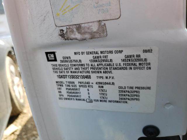 Photo 10 from auction – 2003 GMC ENVOY with VIN 1GKDT13S632130468