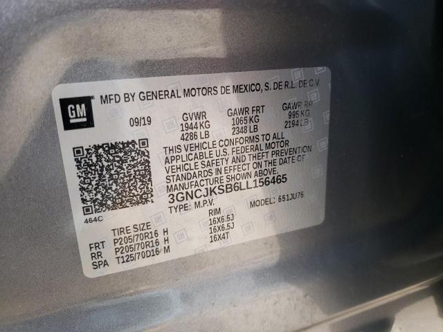 Photo 10 from auction – 2020 CHEVROLET TRAX LS with VIN 3GNCJKSB6LL156465