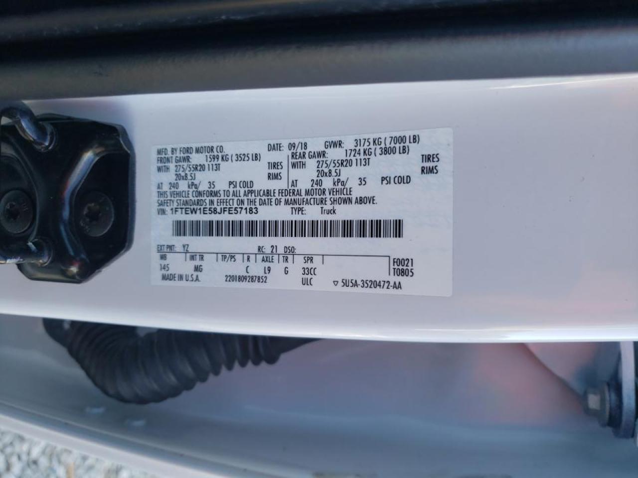 Photo 10 from auction – 2018 FORD F150 SUPER with VIN 1FTEW1E58JFE57183
