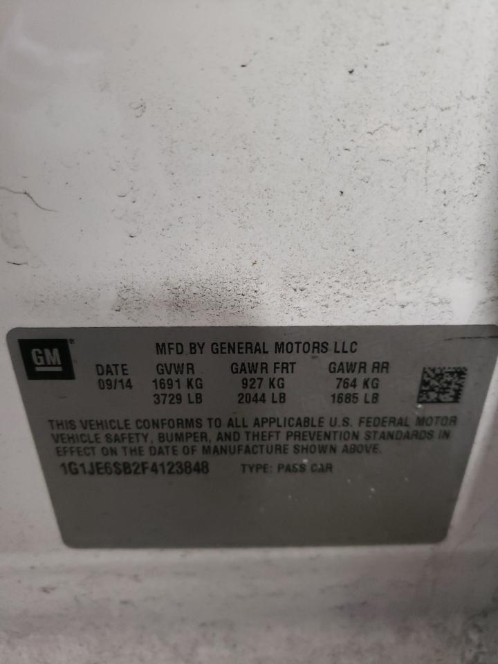 Photo 10 from auction – 2015 CHEVROLET SONIC LTZ with VIN 1G1JE6SB2F4123848