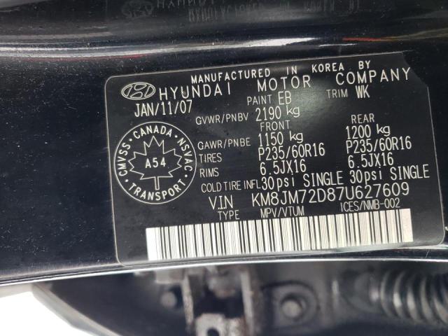 Photo 10 from auction – 2007 HYUNDAI TUCSON GL with VIN KM8JM72D87U627609