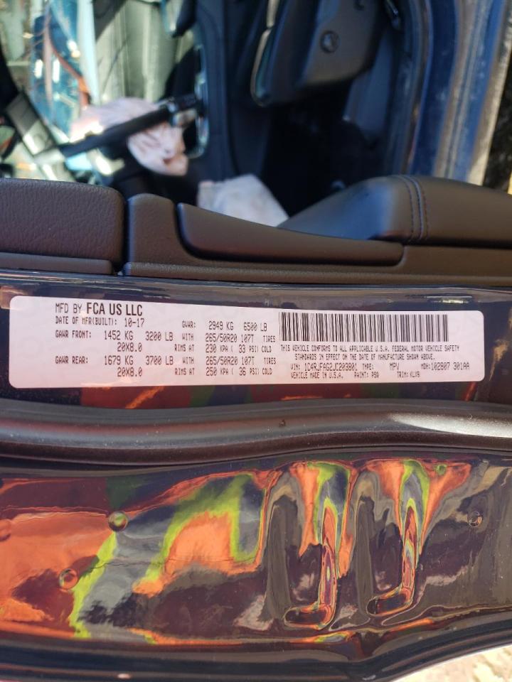 Photo 10 from auction – 2018 JEEP GRAND CHER with VIN 1C4RJFAG2JC203801