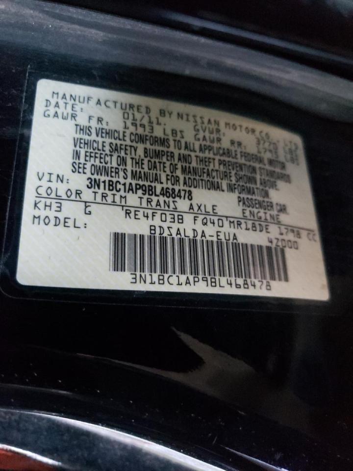 Photo 10 from auction – 2011 NISSAN VERSA S with VIN 3N1BC1AP9BL468478